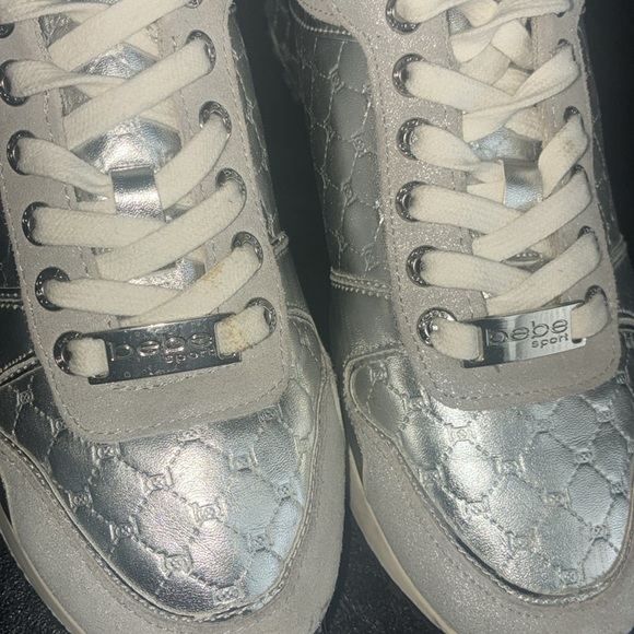 Bebe Silver Quilted Sneakers - Picture 5 of 8